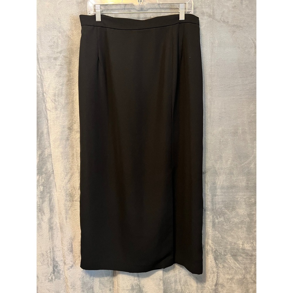 Virgo Women's 16 Black Midi Pencil Skirt Classic Straight Career Skirt Versatile